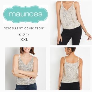 Maurices Women’s Sequin Wrap Tank Top